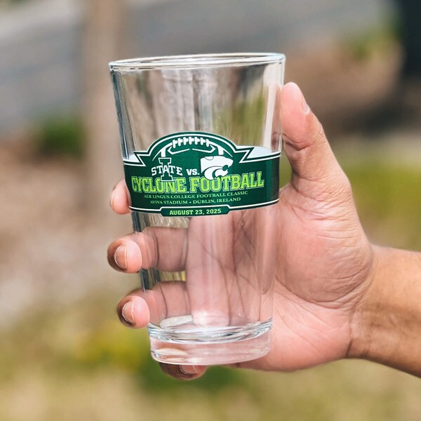 I-State 2025 Ireland Football Game Commemorative Pint Glass (16oz.)